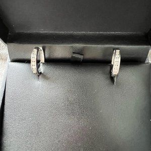 White Gold Diamond Hoop Earrings